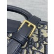 Mini borsa a mano Dior Jolie Dior Oblique jacquard S3123 Blu