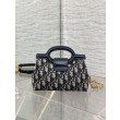 Mini borsa a mano Dior Jolie Dior Oblique jacquard S3123 Blu