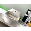 Pochette Chanel 25S con catena Pelle di vitello granata AP4747 Bianco Pochette Chanel 25S con catena Pelle di vitello granata AP4747 Bianco
