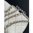 Pochette Chanel 25S con catena Pelle di vitello granata AP4747 Bianco Pochette Chanel 25S con catena Pelle di vitello granata AP4747 Bianco