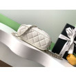 Pochette Chanel 25S con catena Pelle di vitello granata AP4747 Bianco Pochette Chanel 25S con catena Pelle di vitello granata AP4747 Bianco