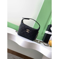 Pochette Chanel 25S con catena Pelle di vitello granata AP4747 Nero