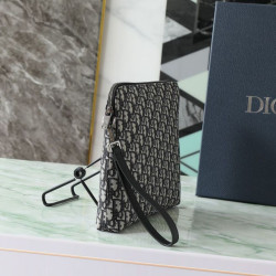 pochette Dior A4 cerniera borsa Dior Oblique nera