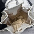 Zaino Chanel 25B Medio in Vitello Granato Bianco AS5600