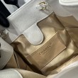 Zaino Chanel 25B Medio in Vitello Granato Bianco AS5600