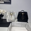 Zaino Chanel 25B Medio in Vitello Granato Bianco AS5600