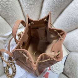 Zaino Chanel 25B Medio in Vitello Granato Marrone AS5600