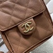 Zaino Chanel 25B Medio in Vitello Granato Marrone AS5600