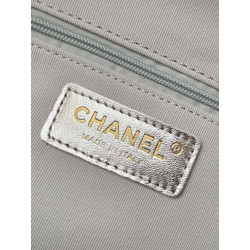 Zaino Chanel 25K Pelle di vitello granata AS5793 Argento