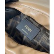 Zaino con coulisse da donna Fendi Cappuccino Vintage Albicocca