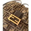 Zaino con coulisse in tessuto jacquard FF Fendi 8BZ057 Caffè