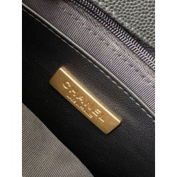 Zaino Vintage Chanel 25B Pelle di Vitello Granata AS5715 Nero