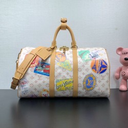 M14736 Borsa da viaggio Louis Vuitton Keepall Bandoulière 45 Monogram Dune