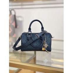 Louis Vuitton Nano Speedy Handbag M26510 Blu scuro