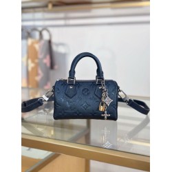 Louis Vuitton Nano Speedy Handbag M26510 Blu scuro