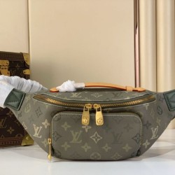 Replica qualità specchio Louis Vuitton m26933 Marsupio Rush da uomo Verde