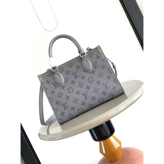 Replica LV Mini borsa tote Onthego m45653 m12465 grigio Imitazioni Replica qualità specchio LV Mini borsa tote Onthego m45653 m12465 grigio