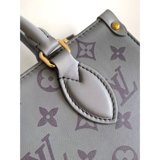 Replica LV Mini borsa tote Onthego m45653 m12465 grigio Imitazioni Replica qualità specchio LV Mini borsa tote Onthego m45653 m12465 grigio