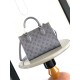 Replica LV Mini borsa tote Onthego m45653 m12465 grigio Imitazioni Replica qualità specchio LV Mini borsa tote Onthego m45653 m12465 grigio