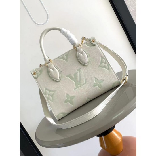 Replica qualità specchio LV Mini borsa tote Onthego M45661 M45653 Beige