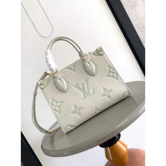 Replica qualità specchio LV Mini borsa tote Onthego M45661 M45653 Beige