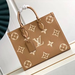 Replica qualità specchio LV Mini borsa tote Onthego MM M45495 M45595 Marrone