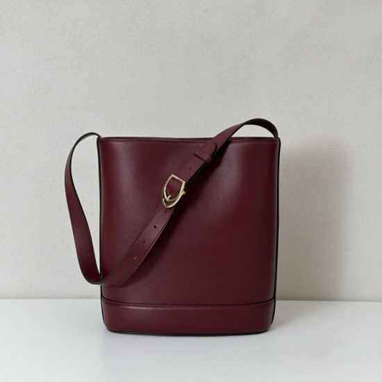 Replica qualità specchio Gucci 833660 Borsa a secchiello piccola Bordeaux