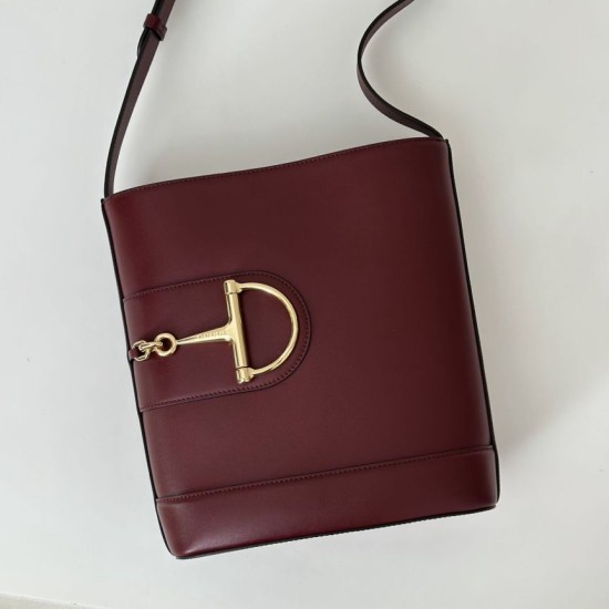 Replica qualità specchio Gucci 833660 Borsa a secchiello piccola Bordeaux