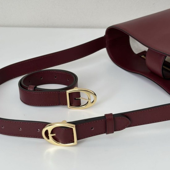 Replica qualità specchio Gucci 833660 Borsa a secchiello piccola Bordeaux