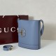 Replica qualità specchio Gucci 833660 Borsa a secchiello piccola Blu