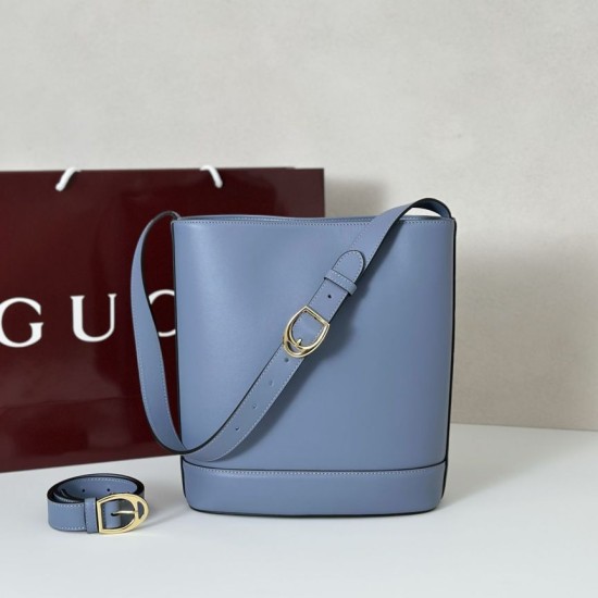 Replica qualità specchio Gucci 833660 Borsa a secchiello piccola Blu