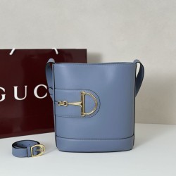 Gucci 833660 Borsa a secchiello piccola Blu