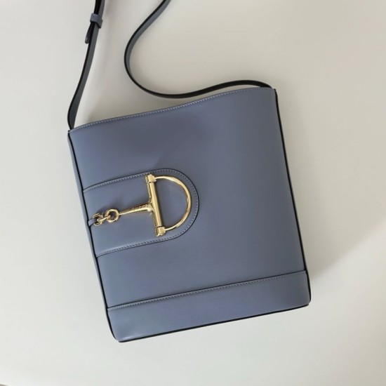 Replica qualità specchio Gucci 833660 Borsa a secchiello piccola Blu