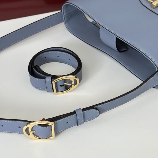 Replica qualità specchio Gucci 833660 Borsa a secchiello piccola Blu