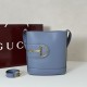 Replica qualità specchio Gucci 833660 Borsa a secchiello piccola Blu