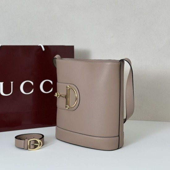 Replica qualità specchio Gucci 833660 Borsa a secchiello piccola Rosa