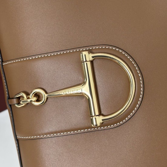 Replica qualità specchio Gucci 833660 Borsa a secchiello piccola Marrone