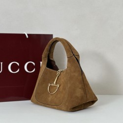 Replica Borsa a mano media Gucci Softbit in pelle scamosciata 837467 Marrone Imitazioni Replica qualità specchio Borsa a mano media Gucci Softbit in pelle scamosciata 837467 Marrone