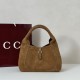 Replica Borsa a mano media Gucci Softbit in pelle scamosciata 837467 Marrone Imitazioni Replica qualità specchio Borsa a mano media Gucci Softbit in pelle scamosciata 837467 Marrone