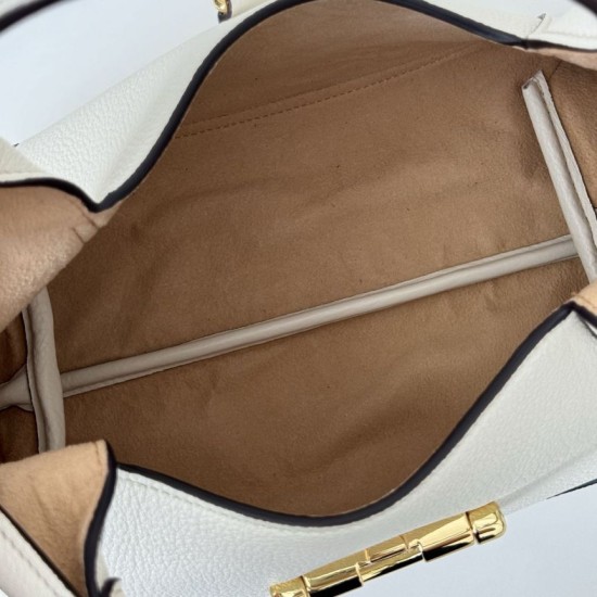 Replica qualità specchio Borse Firmate  a mano media Gucci Softbit 837467 Bianco