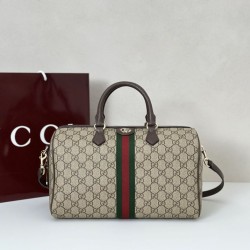 Replica qualità specchio Borse  bauletto grande Gucci Ophidia Marrone 836824