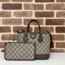 Replica qualità specchio Borsa tote piccola Gucci Ophidia 811716 caffè