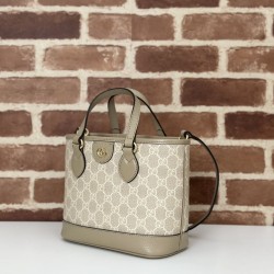 Replica qualità specchio Qualità superiore replica tote piccola Gucci Ophidia 811716 marrone