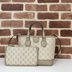 Replica qualità specchio Qualità superiore replica tote piccola Gucci Ophidia 811716 marrone