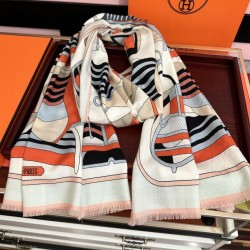 Replica qualità specchio Alta gamma replica Sciarpa Hermès double face in cashmere dello stesso colore 65x185 rosa