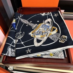 Replica Sciarpa in seta Hermès Starry Night Chorus e fazzoletto quadrato in cashmere 140 03 Imitazioni Replica qualità specchio Sciarpa in seta Hermès Starry Night Chorus e fazzoletto quadrato in cashmere 140 03