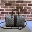 Borsa a mano media Gucci Ophidia GG 772065 Marrone