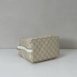 Borsa a secchiello piccola Gucci GG Emblem 815118 Bianca