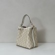 Borsa a secchiello piccola Gucci GG Emblem 815118 Bianca