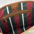 Borsa a tracolla piccola Gucci GG Emblem 848881 Marrone